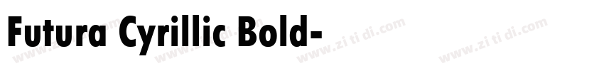 Futura Cyrillic Bold字体转换